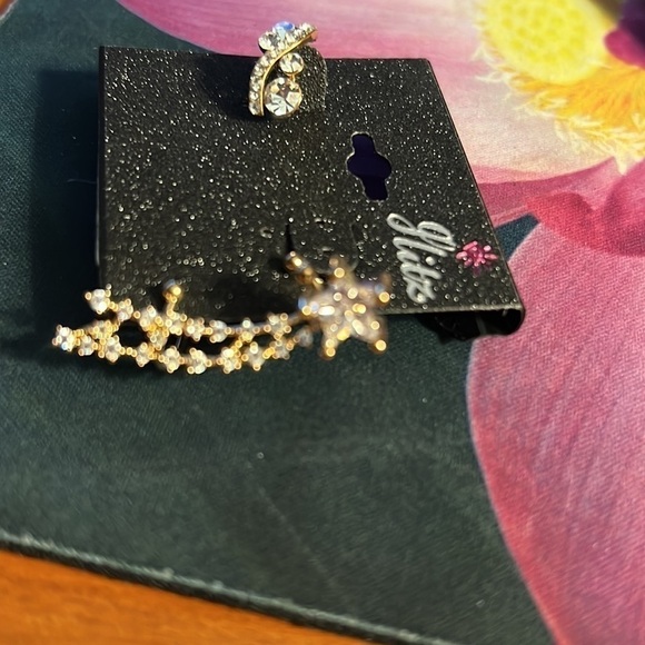 One Gold Plated  Star Cuff Earrings for Women Cartilage Ear Cuff CZ - Picture 6 of 10